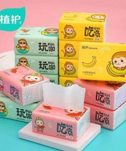 Botare Cartoon 4-Ply Face Tissues – Soft & Fun (Watermelon / Banana / Drink)