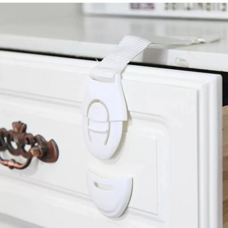 Infant Drawer Safety Lock – Baby Cabinet Lock, Fridge Strap, Childproof Adhesive (Blue/Pink) - Image 5